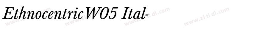 EthnocentricW05 Ital字体转换